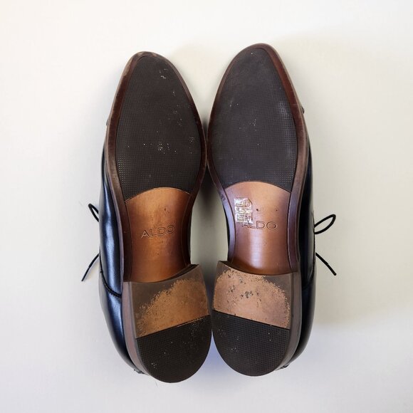 ALDO Men's Black Lace Up Dress Shoes sz 12 - Picture 9 of 11